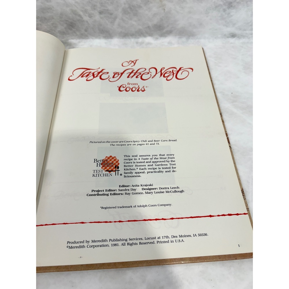 Vintage 1981 A Taste of the West from Coors Cookbook Better Homes and Gardens - Picture 6 of 10